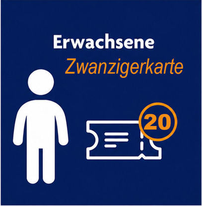 Bild von Zwanzigerkarte Erwachsener